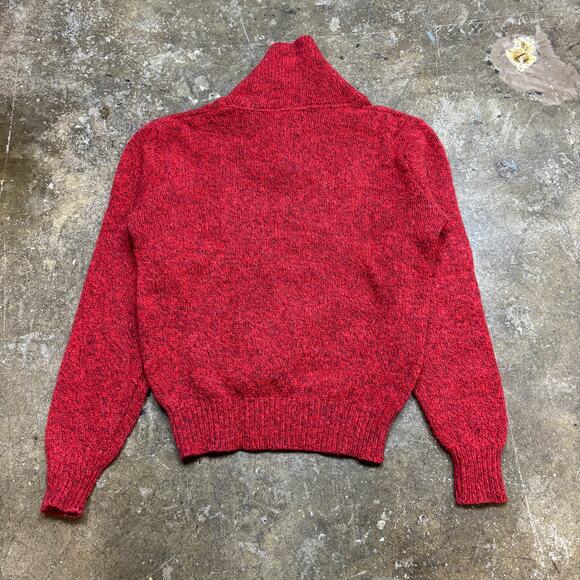 Vintage 80s Cabela's Shawl Collar Wool Sweater Women's Small Cottage Preppy - Picture 3 of 7